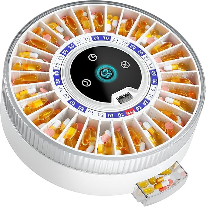 Windtrace Bluetooth automatic pill dispenser for the elderly, with alarm, intelligent pill dispenser.