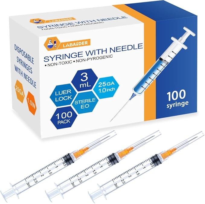 3 ml syringe with needle